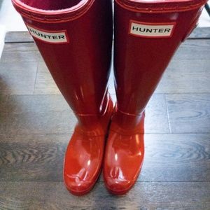 NEW - Tall Red Hunter Boots, Size 9